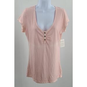 Guess Y2K Pink Studded Sz Large Gilmore Girls Romantic Soft Girl T-Shirt Blingy